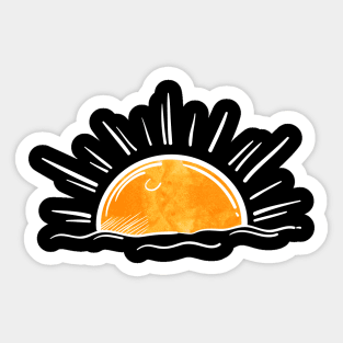 Simple Art Of Sun Shines With Full Of Positive Energy Sticker